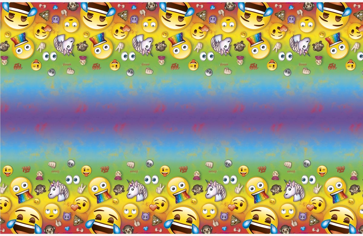 UNIQUE - Plastic Emoji Rainbow tafelkleed - Decoratie > Tafelkleden, placemats en tafellopers